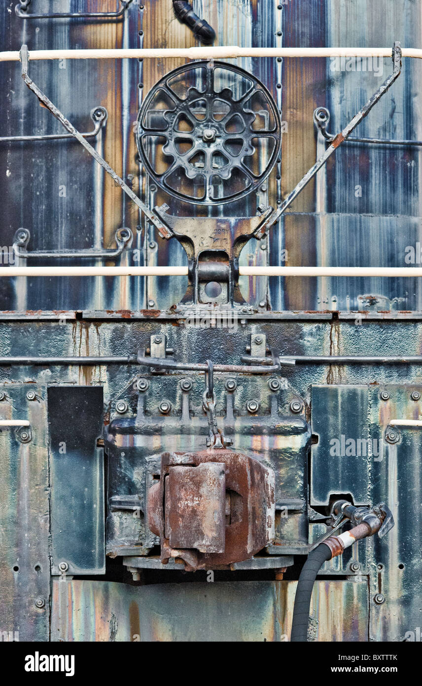 B&O Railroad Museum - diesel locomotive coupling Stock Photo