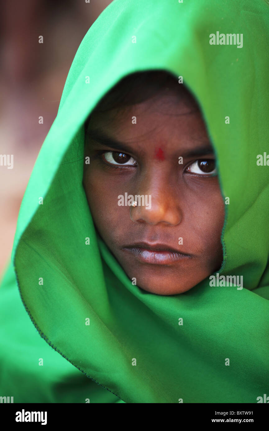 Portrait of an Indian girl Andhra Pradesh South India Stock Photo - Alamy