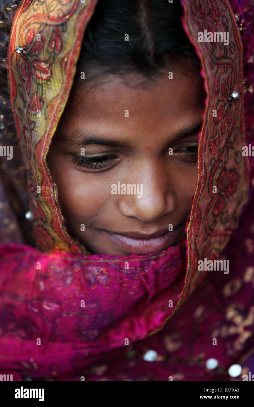 Portrait of an Indian girl Andhra Pradesh South India Stock Photo - Alamy