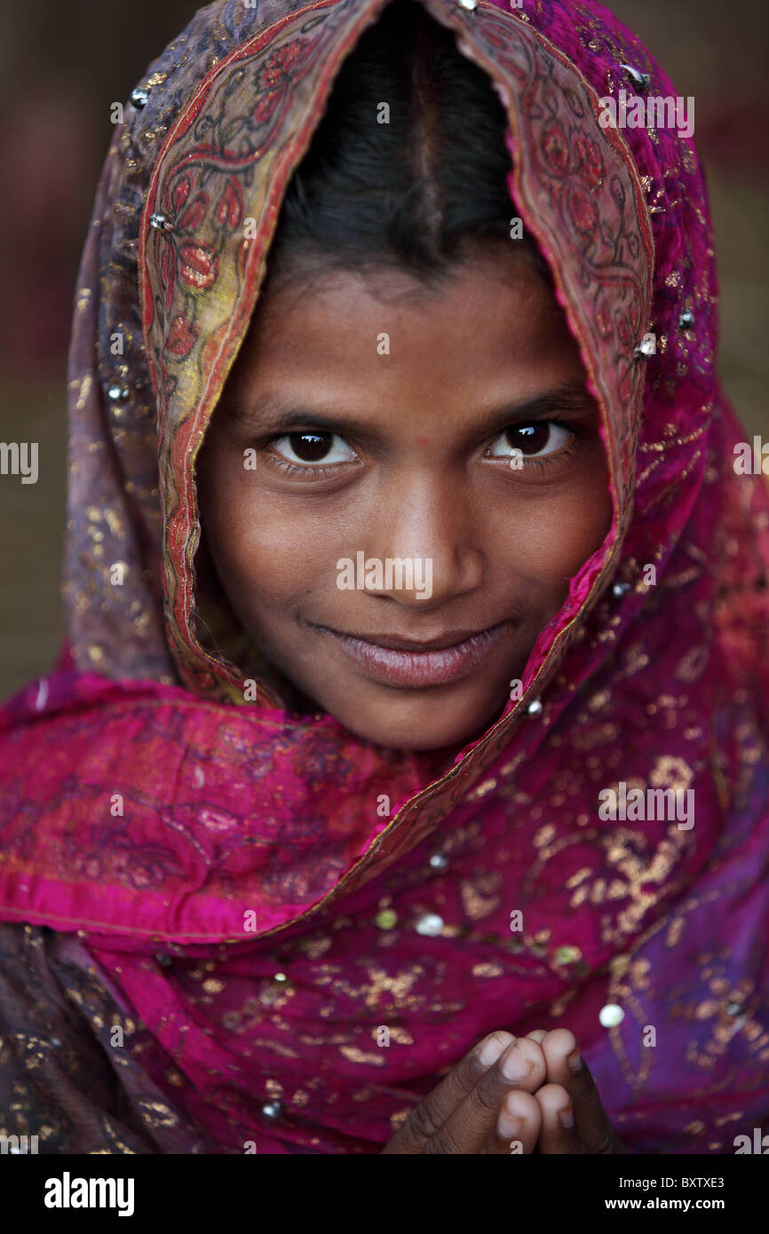 Portrait of an Indian girl Andhra Pradesh South India Stock Photo - Alamy
