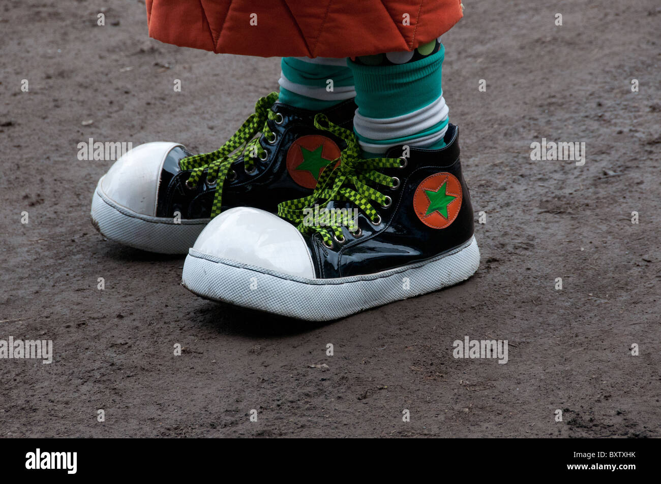 Shoes of a clown Stock Photo - Alamy