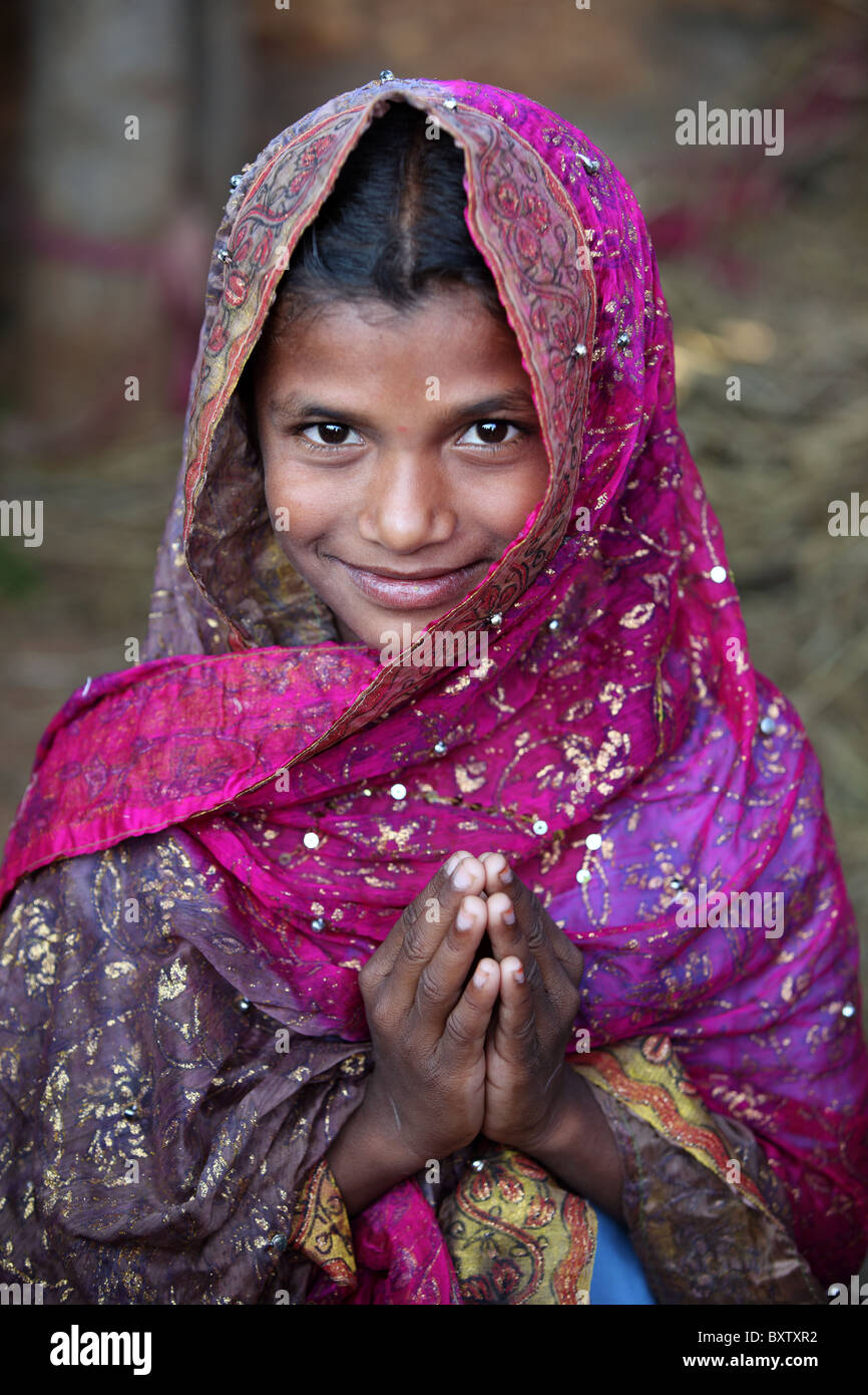 Portrait of an Indian girl Andhra Pradesh South India Stock Photo - Alamy