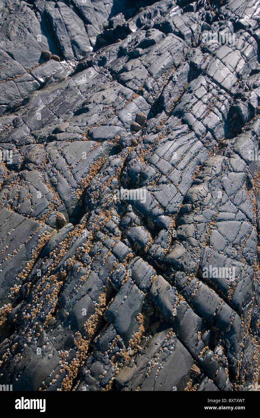 Semi-abstract seaside rocks Stock Photo
