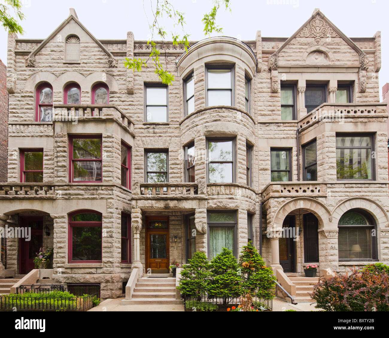 East Cedar Street Houses, Chicago Stock Photo Alamy