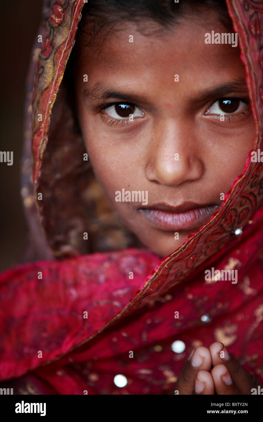 Portrait of an Indian girl Andhra Pradesh South India Stock Photo - Alamy