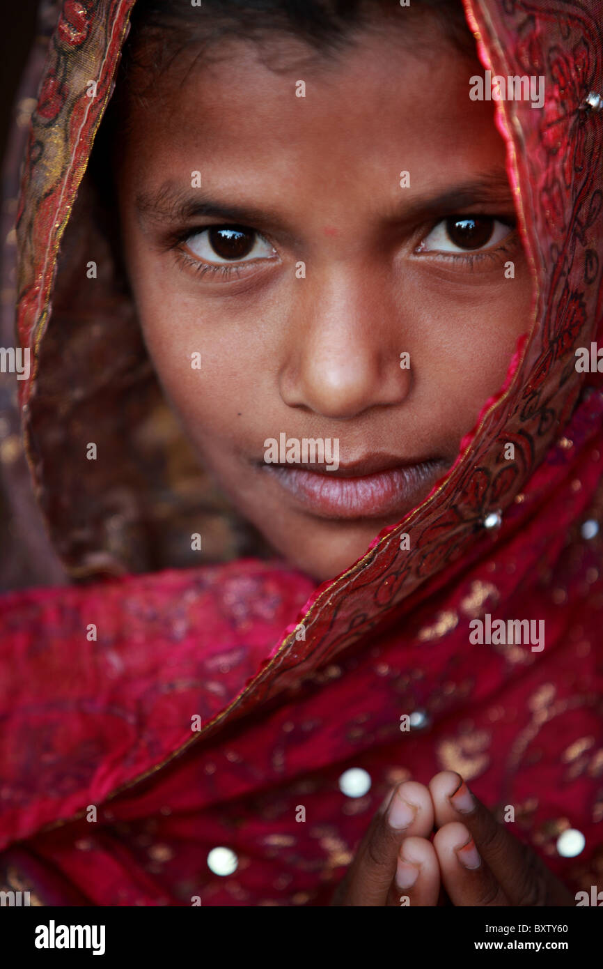 Portrait of an Indian girl Andhra Pradesh South India Stock Photo - Alamy
