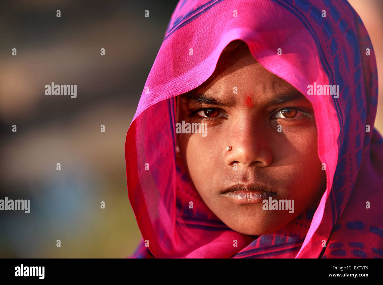 Portrait of an Indian girl Andhra Pradesh South India Stock Photo - Alamy