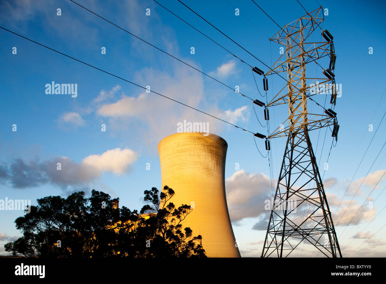 Australia Victoria Yallourn Electrical transmission lines and pylons