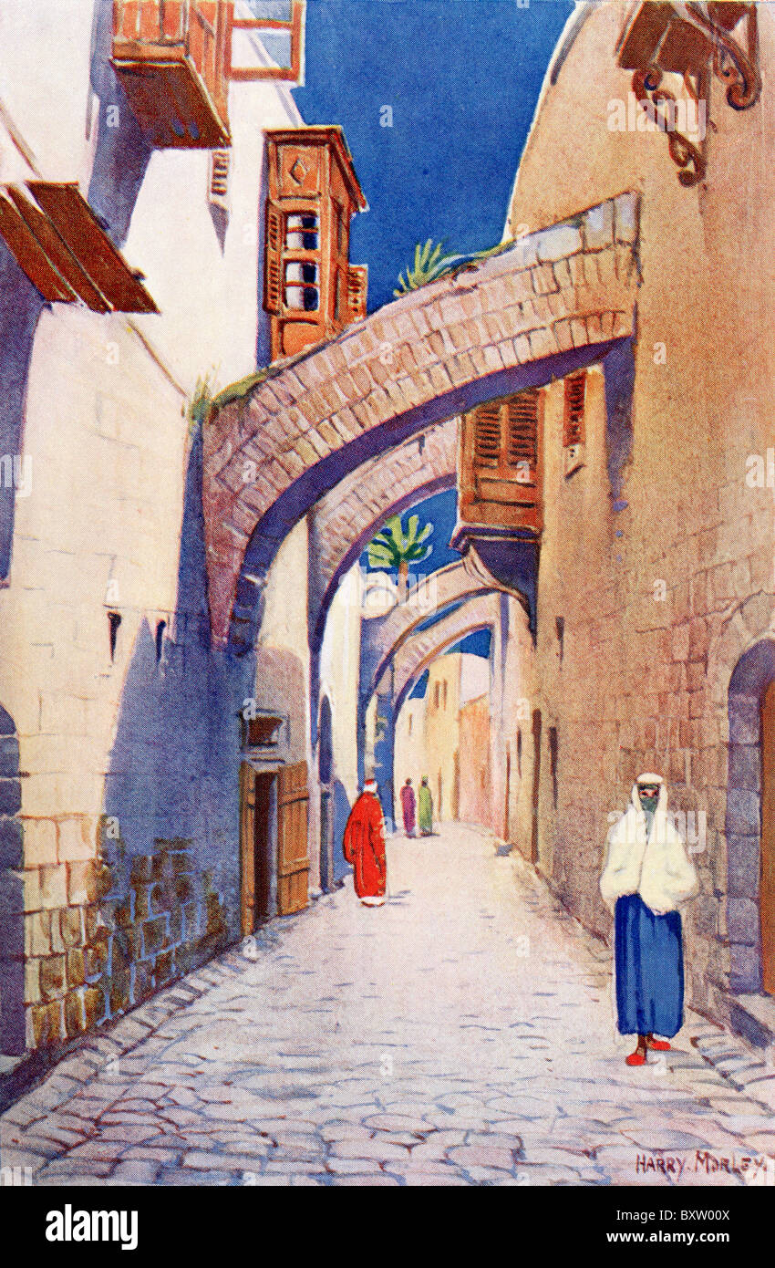 The Via Dolorosa, Jerusalem, Palestine, circa 1910. Stock Photo