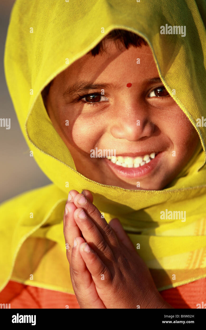 Portrait of an Indian girl Andhra Pradesh South India Stock Photo - Alamy