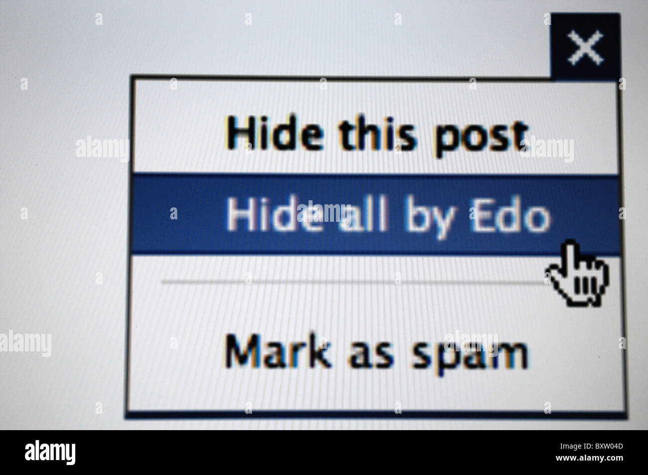 On Facebook, you have the ability to 'hide' posts by certain ...