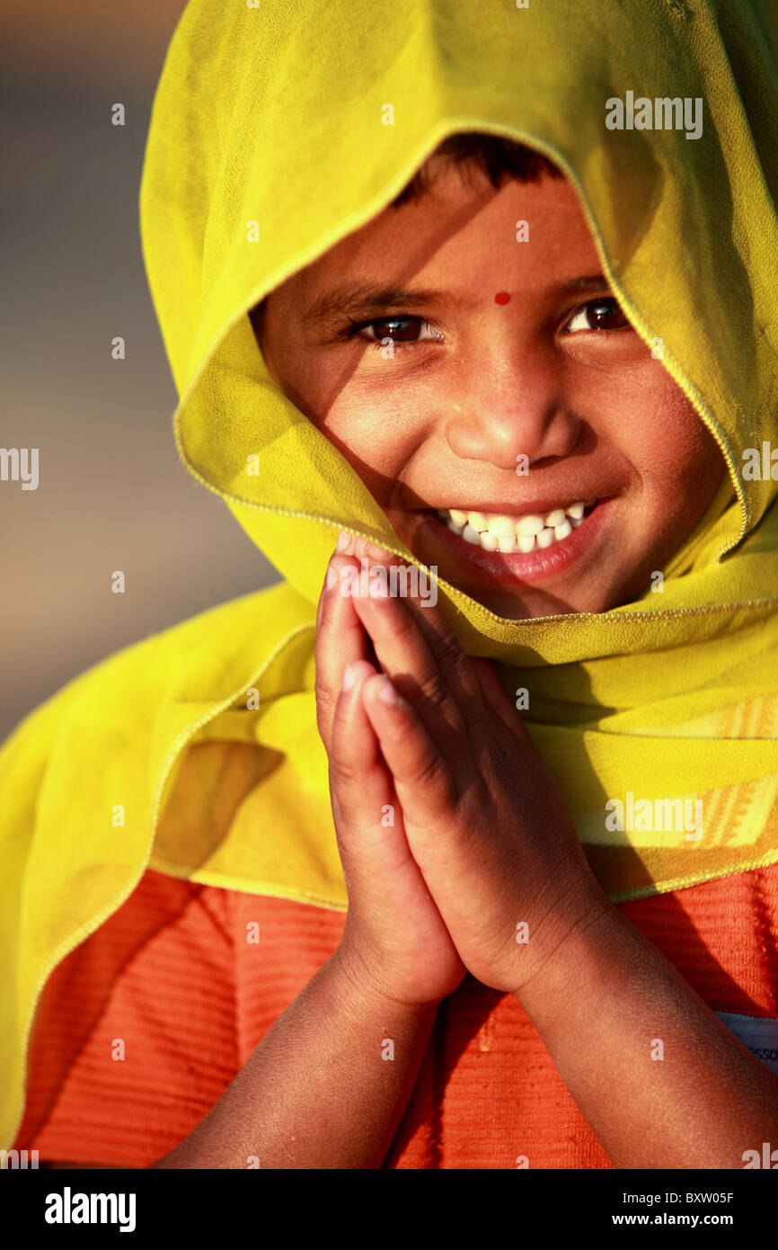 Portrait of an Indian girl Andhra Pradesh South India Stock Photo - Alamy