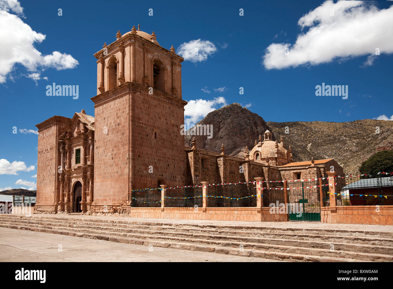 Church of Santa Isabel, Pucara, Peru, South America. Stock Photo