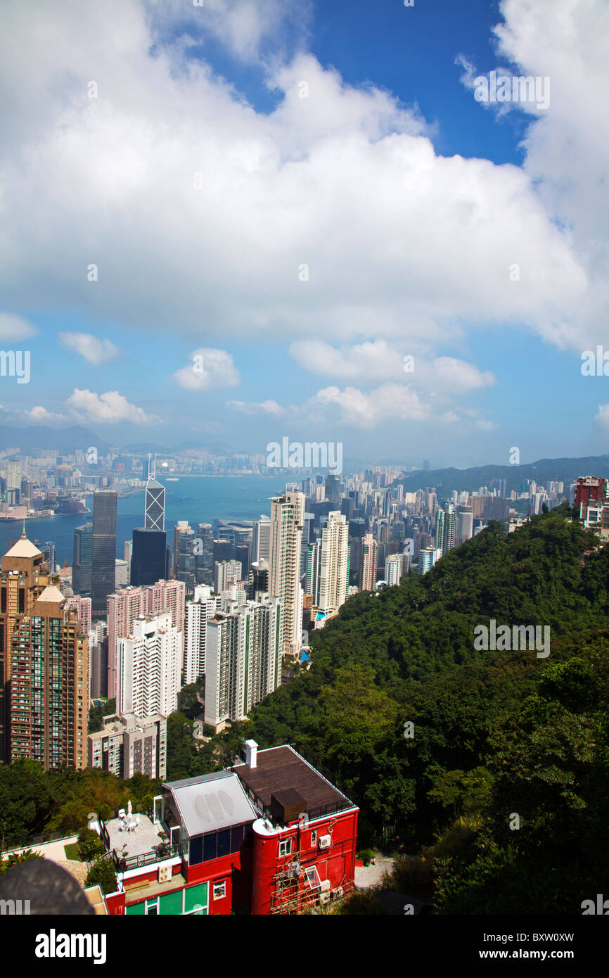 Stunning hong kong kowloon skyline victoria harbour peak hi-res stock ...
