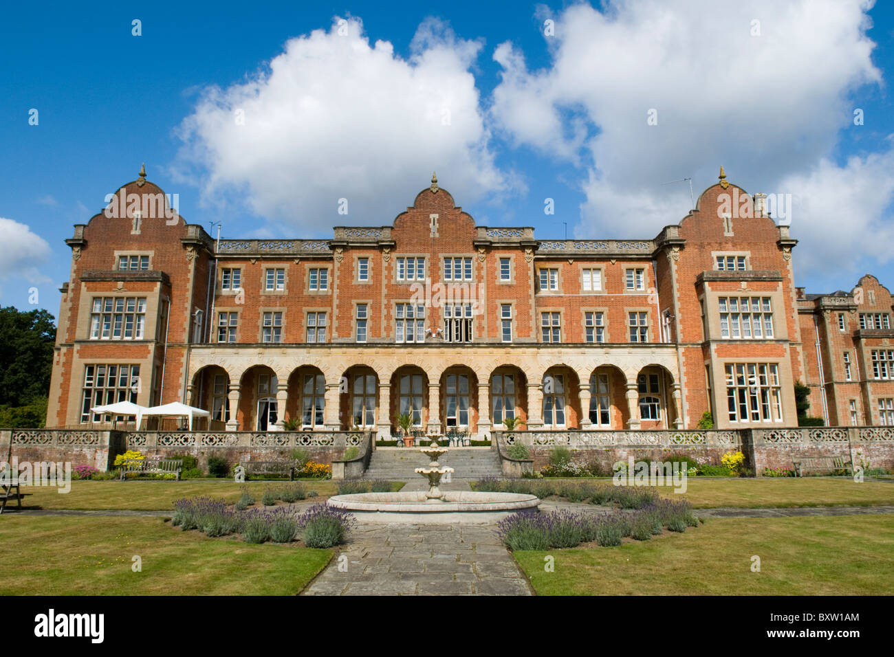 View of Easthampstead Park, a popular wedding and conference venue in Wokingham, Berkshire, UK Stock Photo