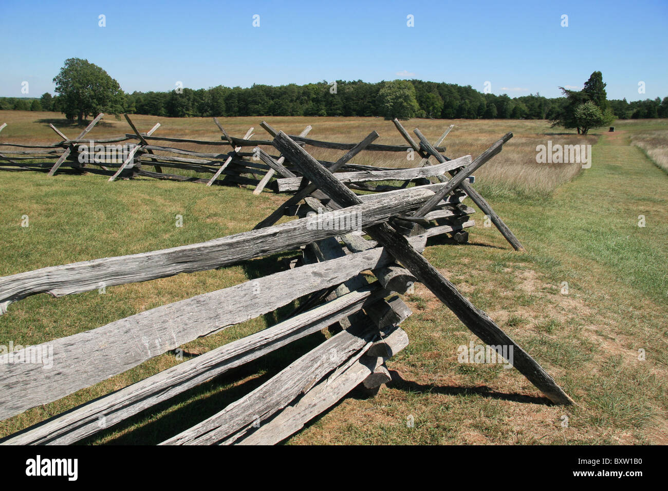 Example of a Civil War era fence on the Manassas National Battlefield