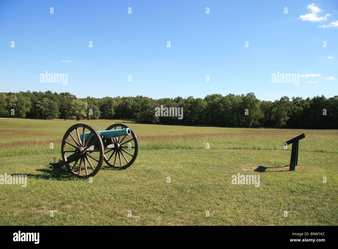 The site of the New York Monuments on the Manassas National Battlefield Park, Virginia, United States. Stock Photo