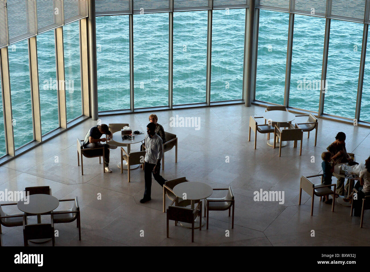 Restaurant and Coffee Shop tables at the Museum Of Islamic Art in Doha Qatar Stock Photo Alamy