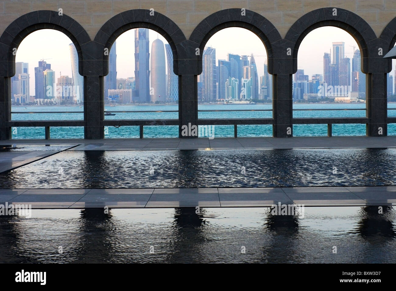 Doha Skyline  Museum of Islamic Art Qatar Stock Photo