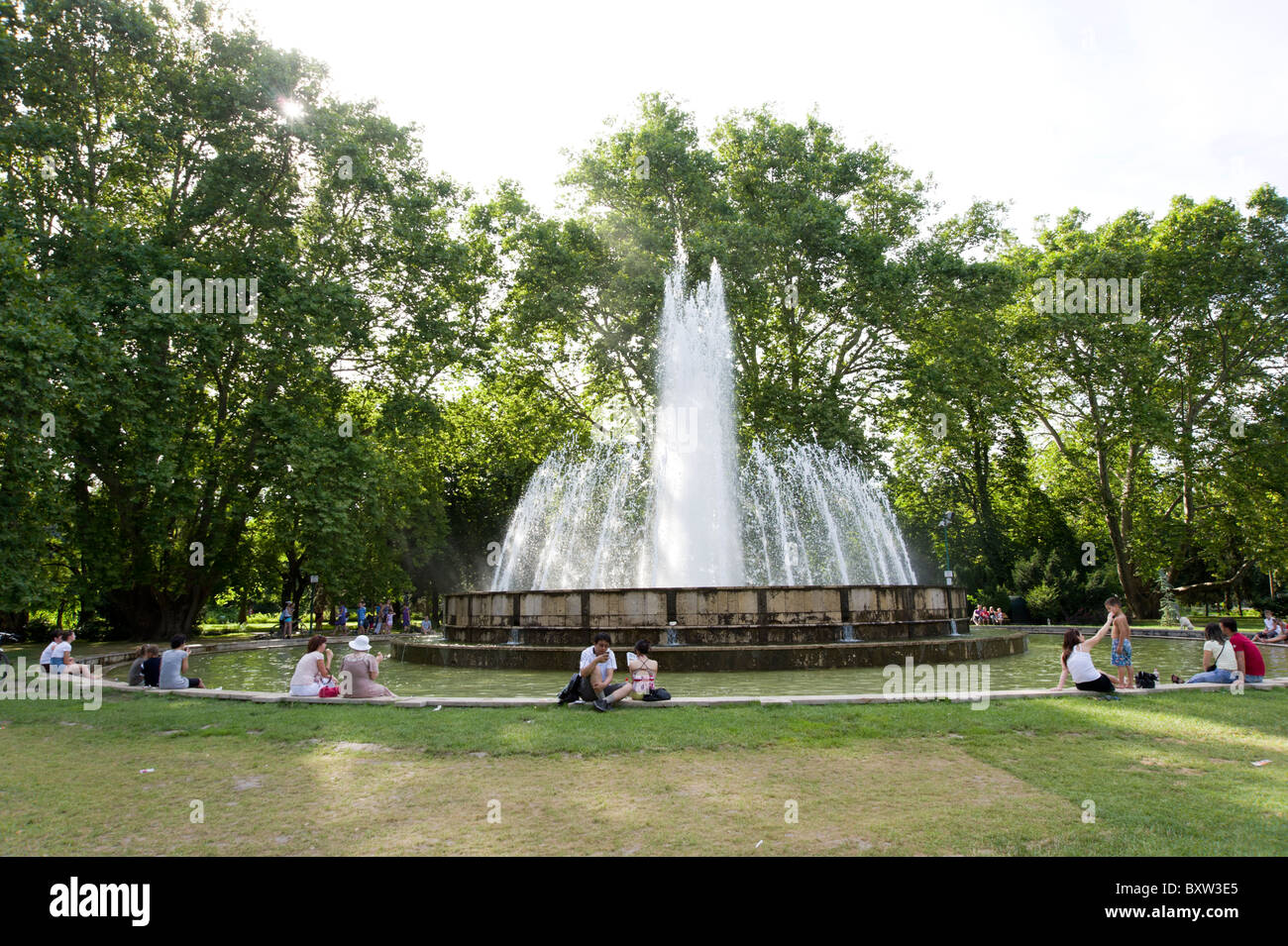 Fountain on Margaret Island, Budapest, Hungary Stock Photo Alamy