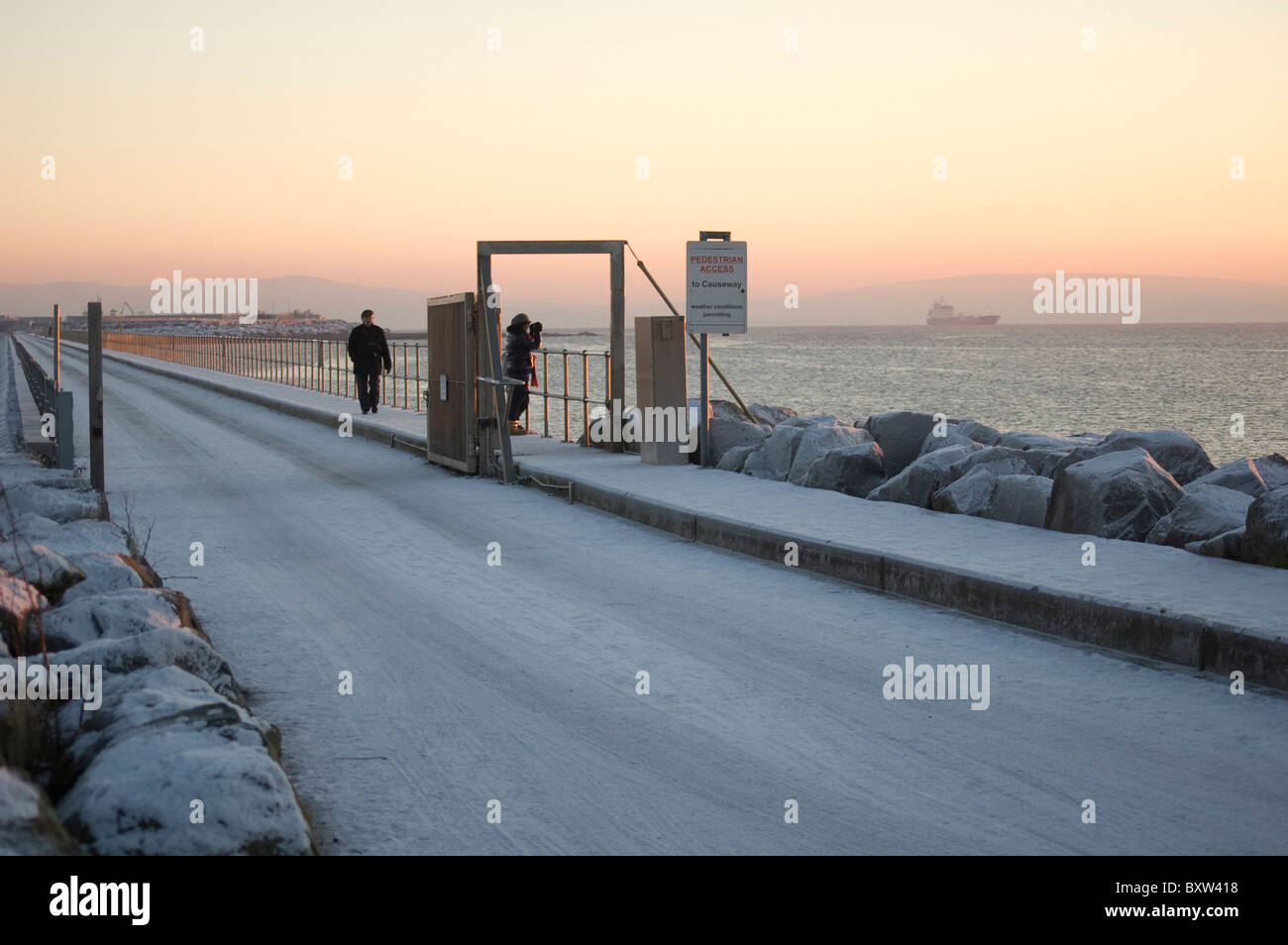 Mutton Island Causeway, Galway Bay, Ireland Stock Photo Alamy