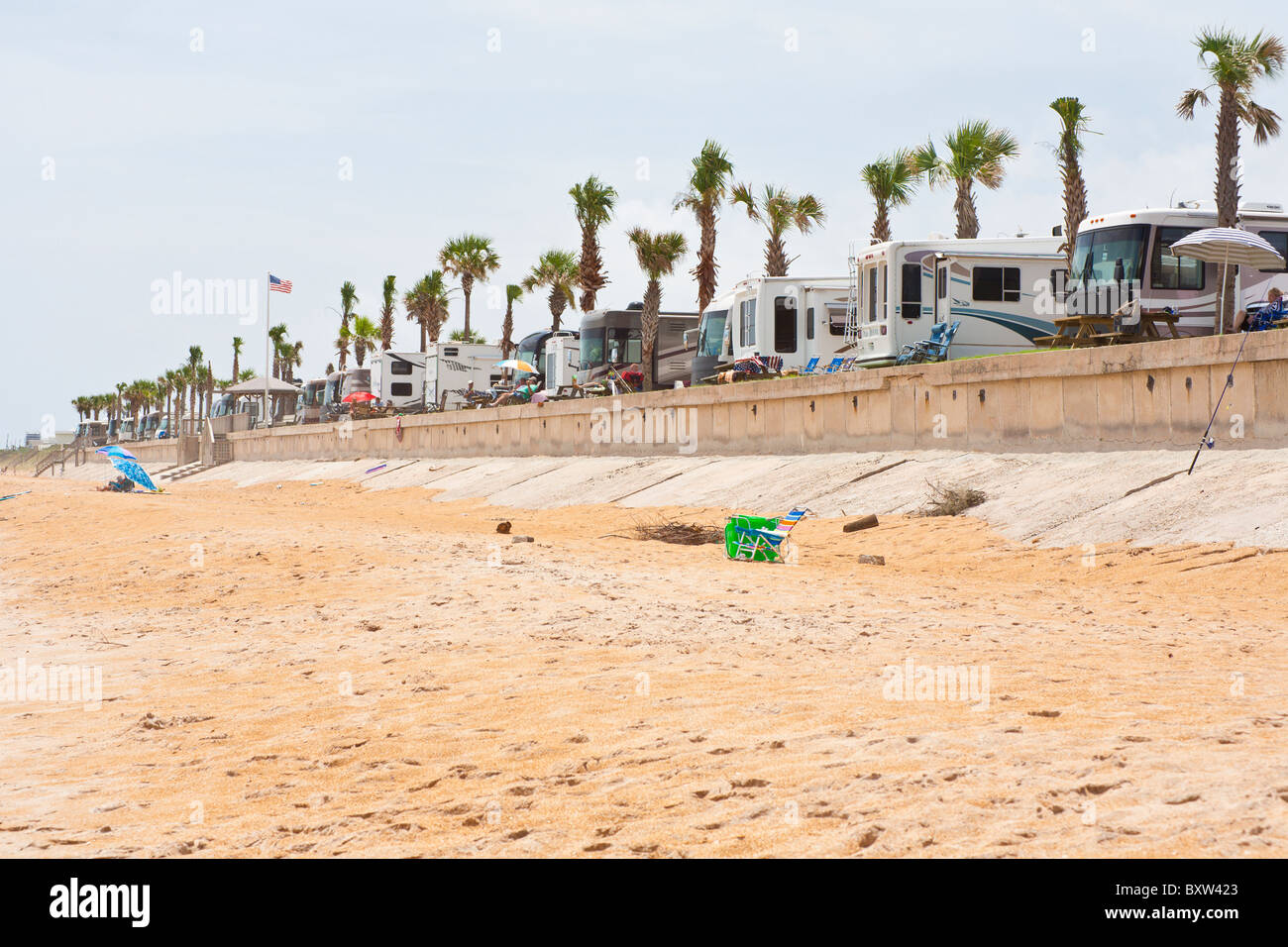 Waterfront RV resort at Beverly Beach, Florida Stock Photo Alamy