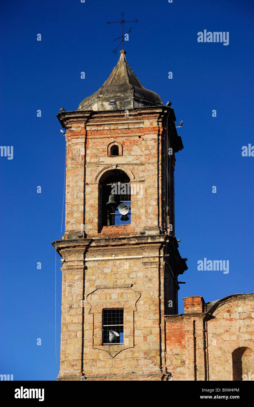 Bell tower of Zipaquira church, Colombia, South America Stock Photo