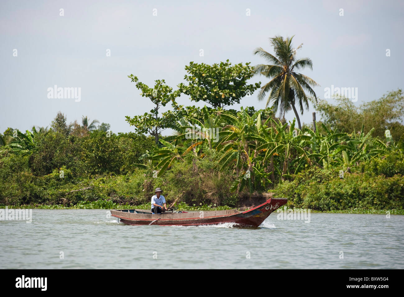 Boat in the Mekong Delta, Vietnam Stock Photo - Alamy