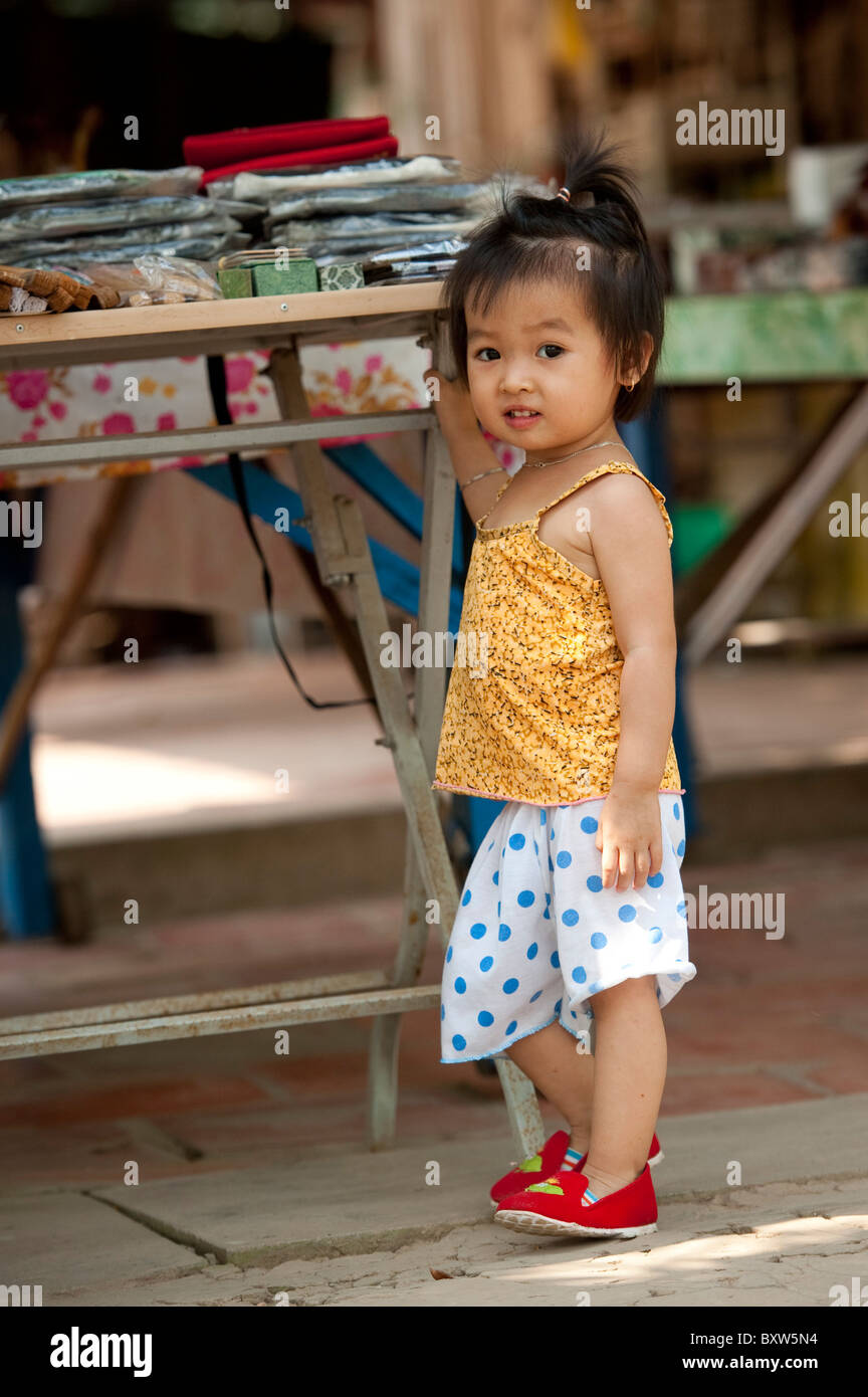 Girl, Vinh Long, Mekong Delta, Vietnam Stock Photo