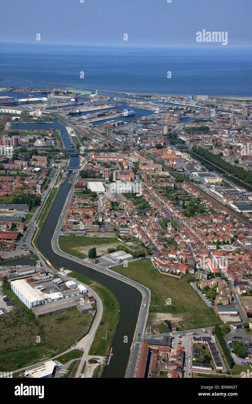 Dunkirk (Dunkerque) (59) : Aerial view Stock Photo