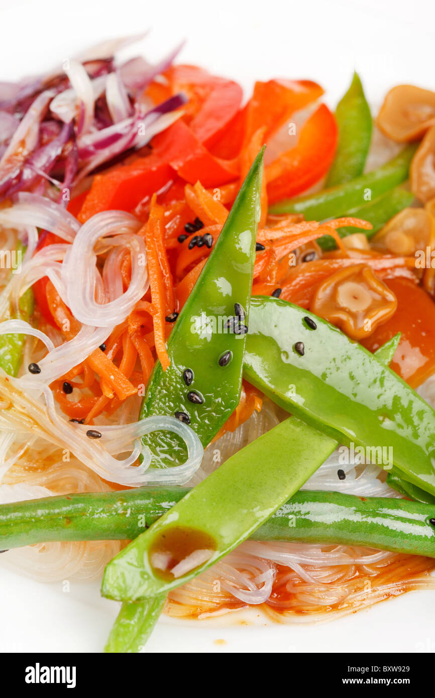 rice noodles with vegetables Stock Photo - Alamy