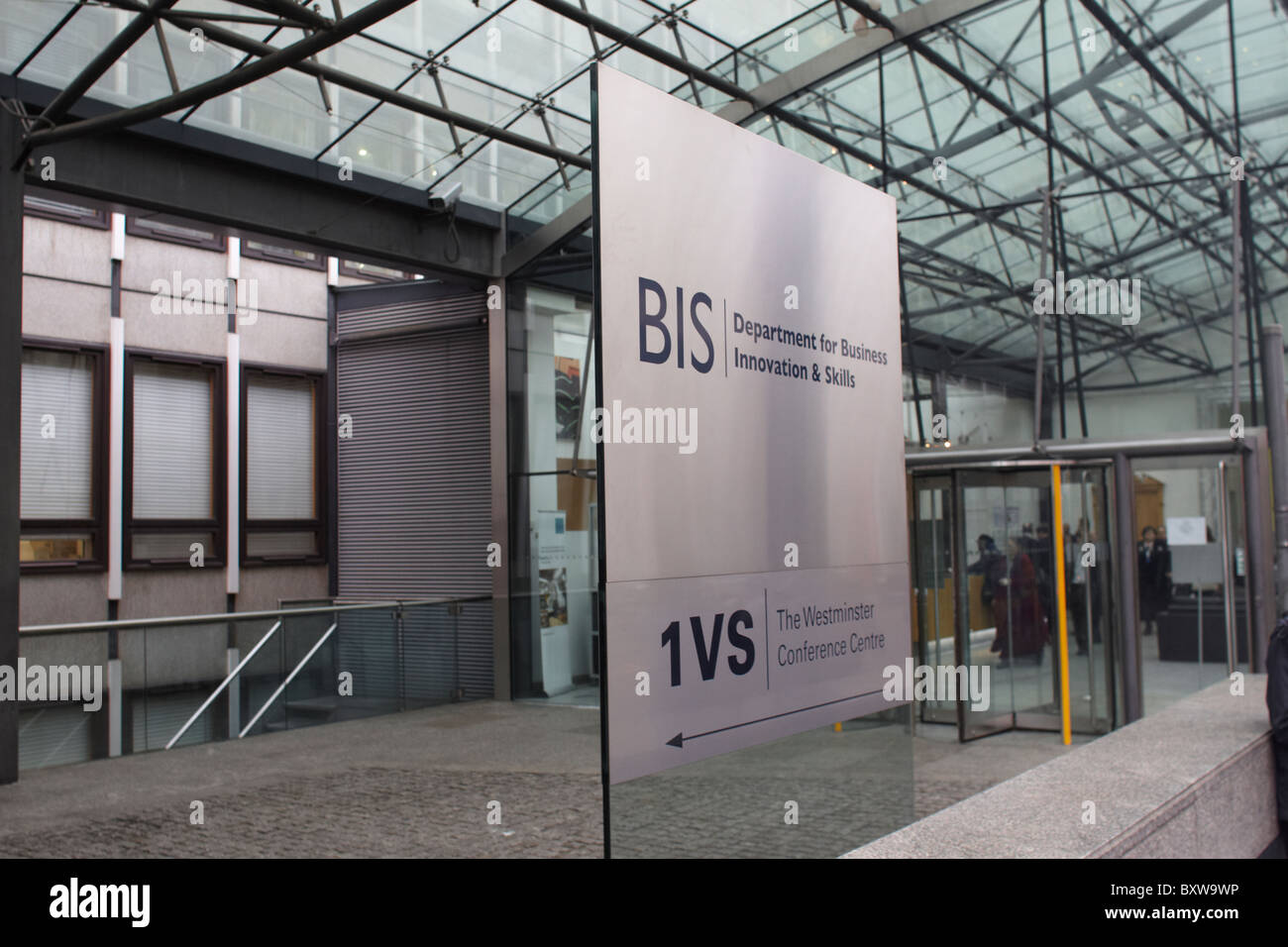 Exterior of the Department of Business, Innovation and Skills Stock Photo