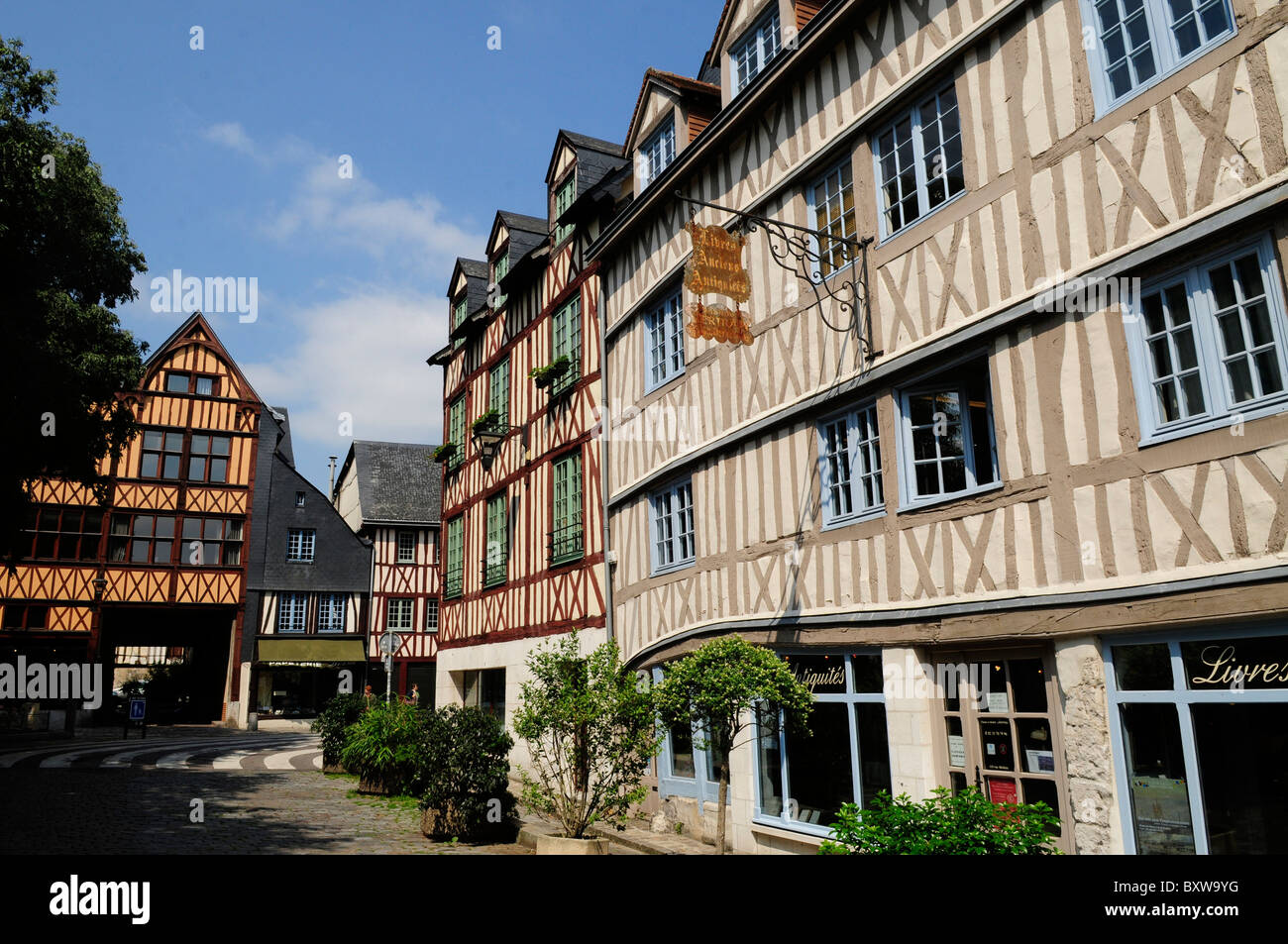 Rouen (76) traditional houses Stock Photo Alamy