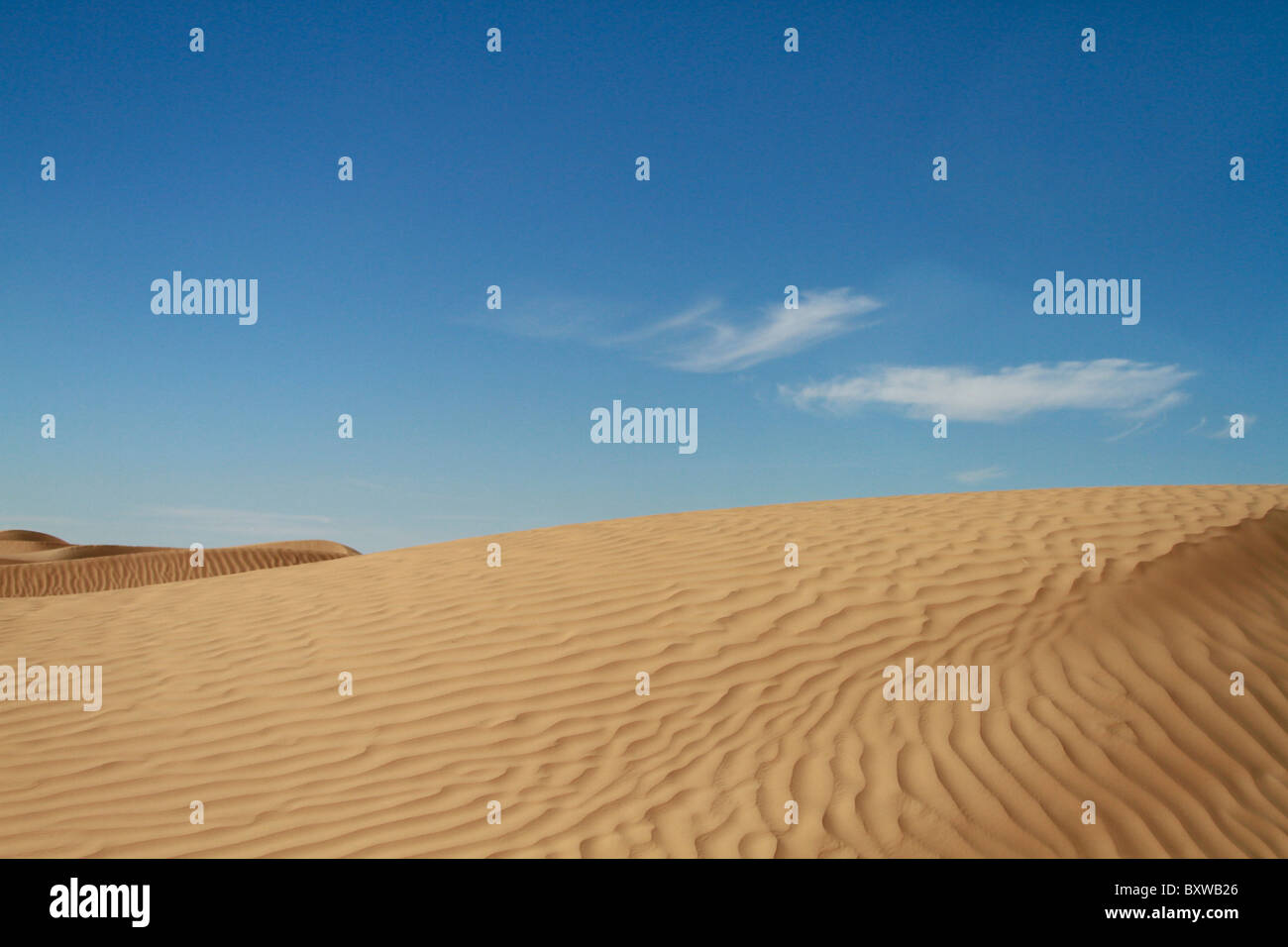 Tunisia Sahara Dunes Stock Photo