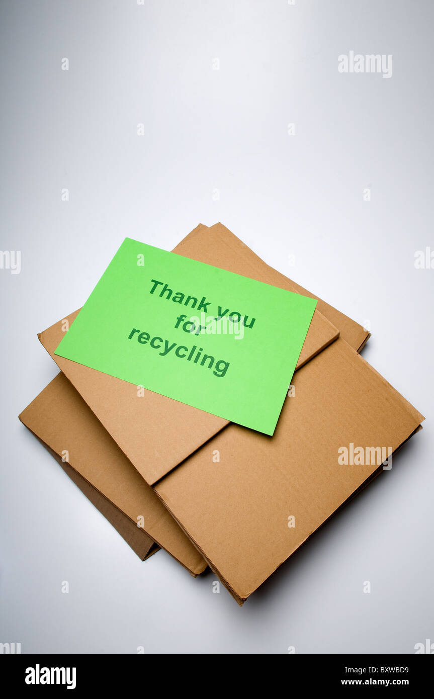 Cardboard for recycling Stock Photo Alamy
