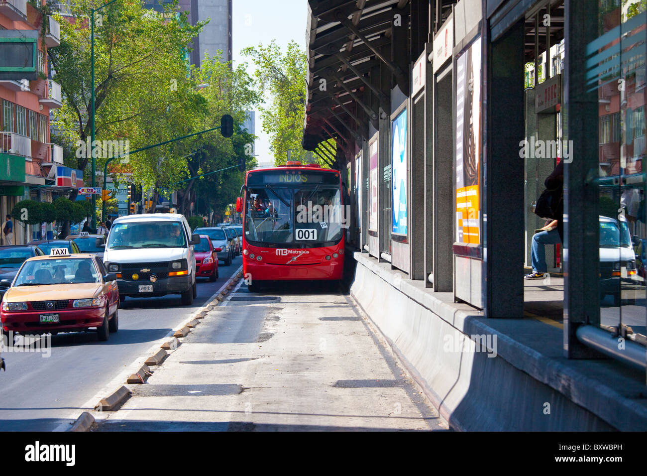 Metrobus in Mexico City, Mexico Stock Photo
