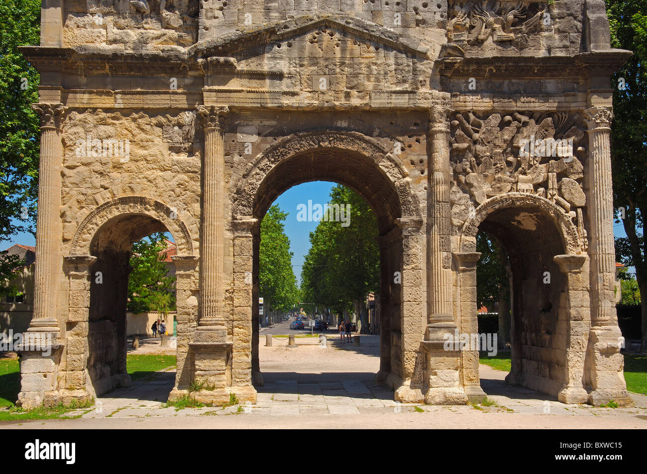 Roman Arch of Triumph (Unesco World Heritage Site), Orange, Vaucluse,  Provence-Alpes-Côte d´Azur, France Stock Photo - Alamy