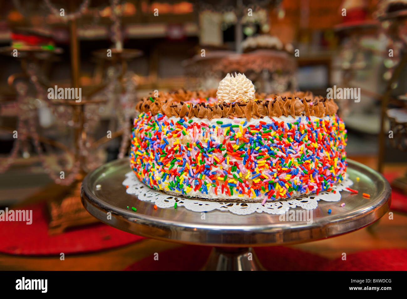 Gluten Free Cake Displayed At Bare Naked Bakery And Cafe Gourmet Gluten Free Food Store In Bellmore New York Usa Stock Photo Alamy