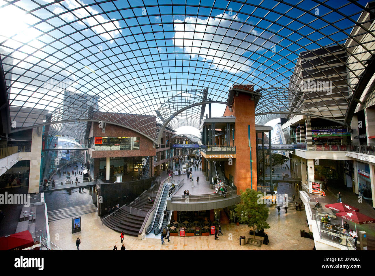 Cabot Circus Shopping Centre with Christmas Decorations Stock Photo Alamy