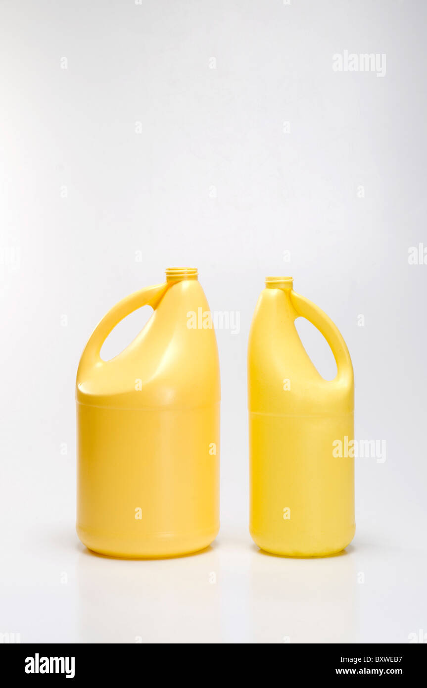 Bleach bottles Stock Photo