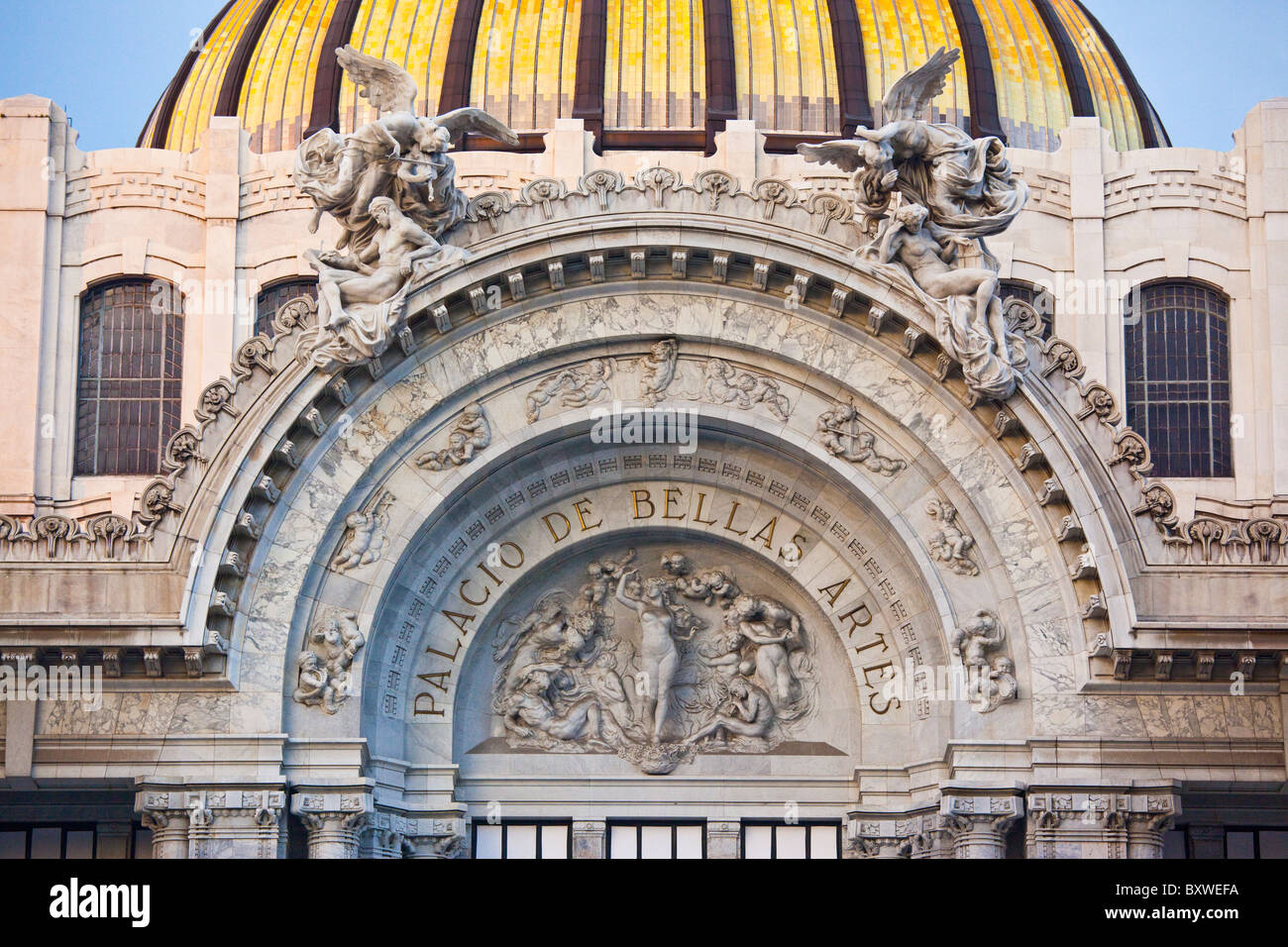 Palacio de Bellas Artes or the Palace of Fine Arts, Mexico City, Mexico Stock Photo