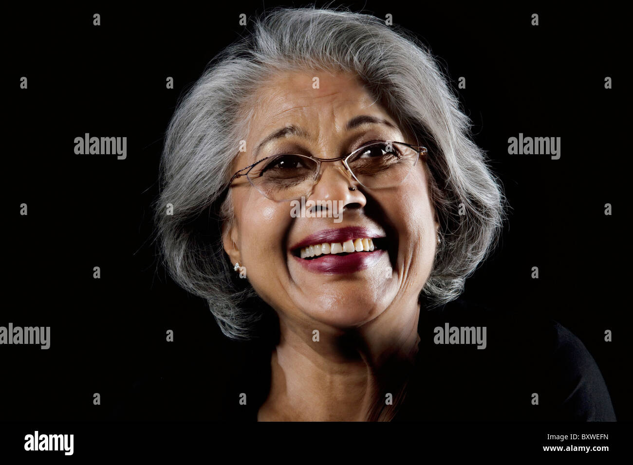 Smiling black woman old hi-res stock photography and images - Alamy