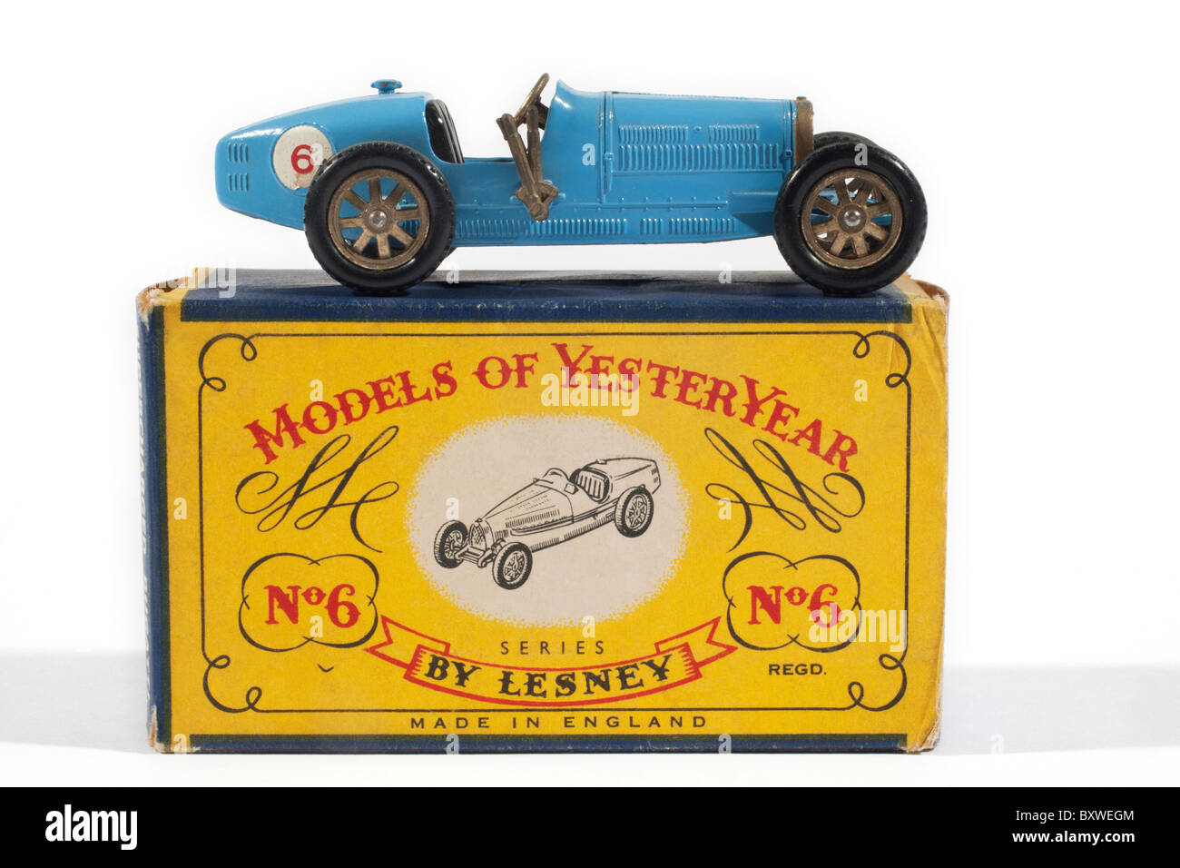 Models of Yesteryear 1926 Type 35 Bugatti Issued in 1961 and produced by Lesney Company in England Stock Photo