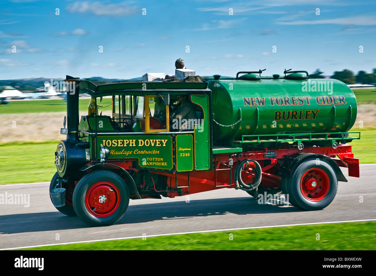 Vintage classic Foden Steam Lorry, Goodwood Revival 2010 Stock Photo