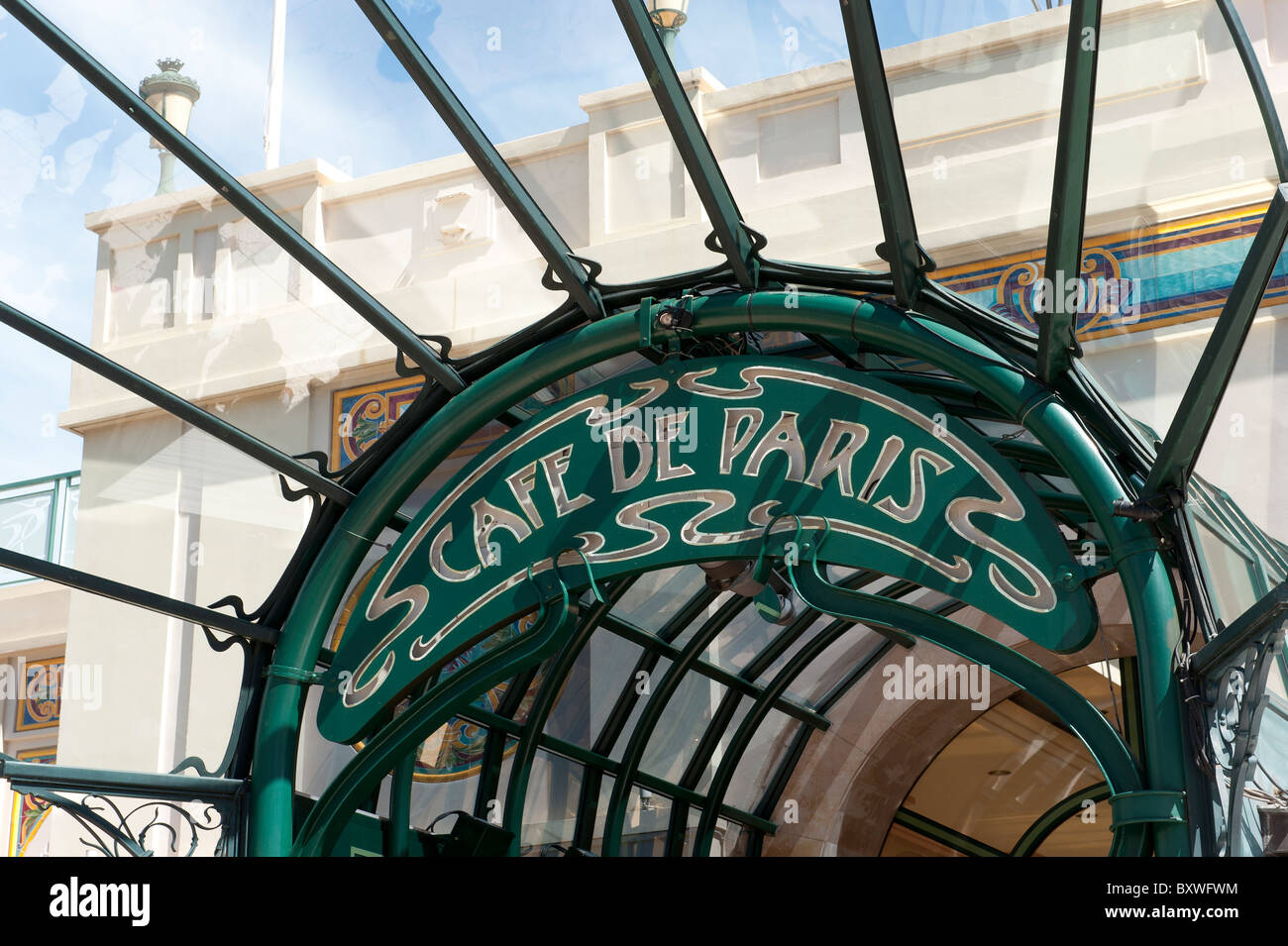 Cafe De Paris Monte Carlo Monaco Stock Photo