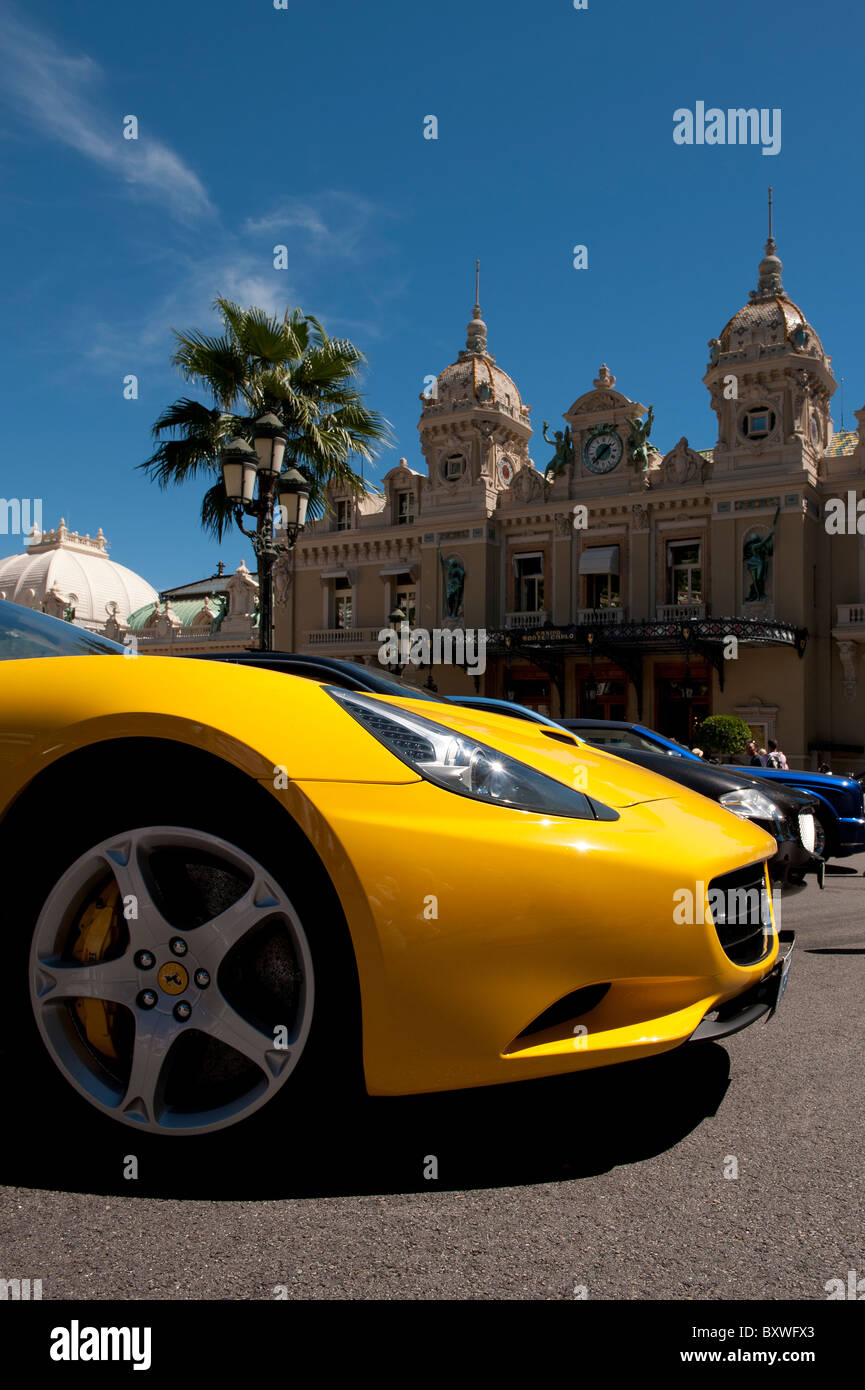Sports Car outside Grand Casino Monte Carlo Stock Photo