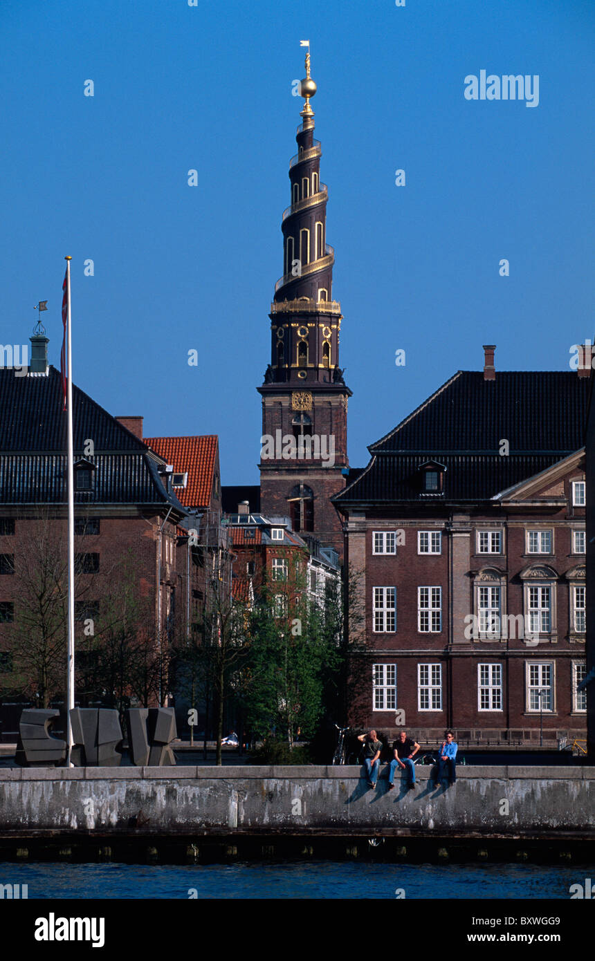 Church Vor Frelsers Kirke, Christianshavn, Copenhagen, Denmark Stock ...