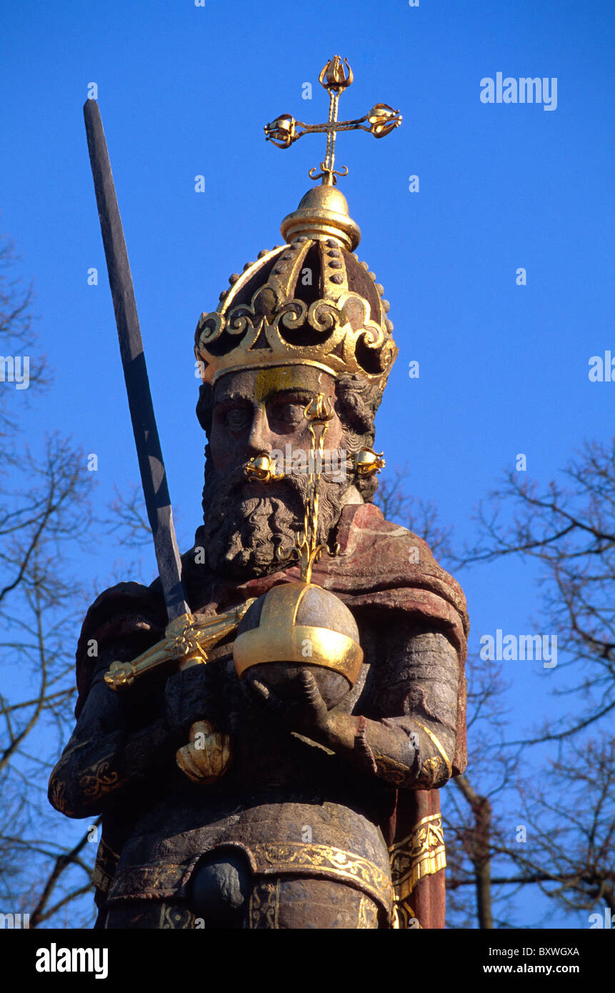 Roland Monument in Wedel, Germany Stock Photo