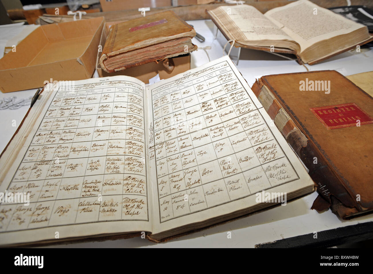 An old baptism record book from 1836 for the parish of Brighthelmstone