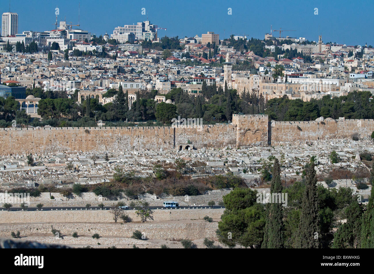 A view of the city and walls of Jerusalem Stock Photo - Alamy